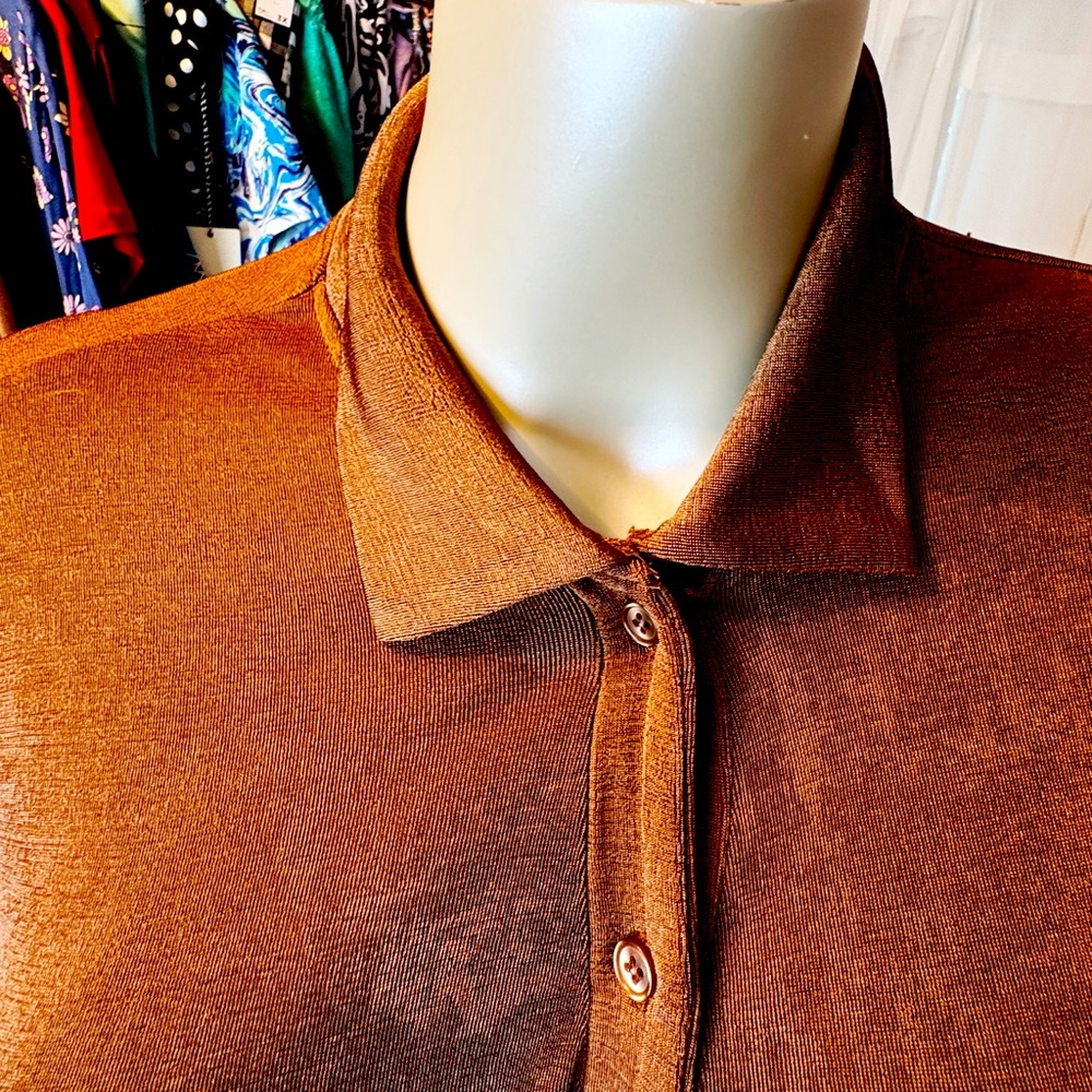 NWT Rue21: Rust Cut-Out Button-Up Dress - Picture 6 of 16